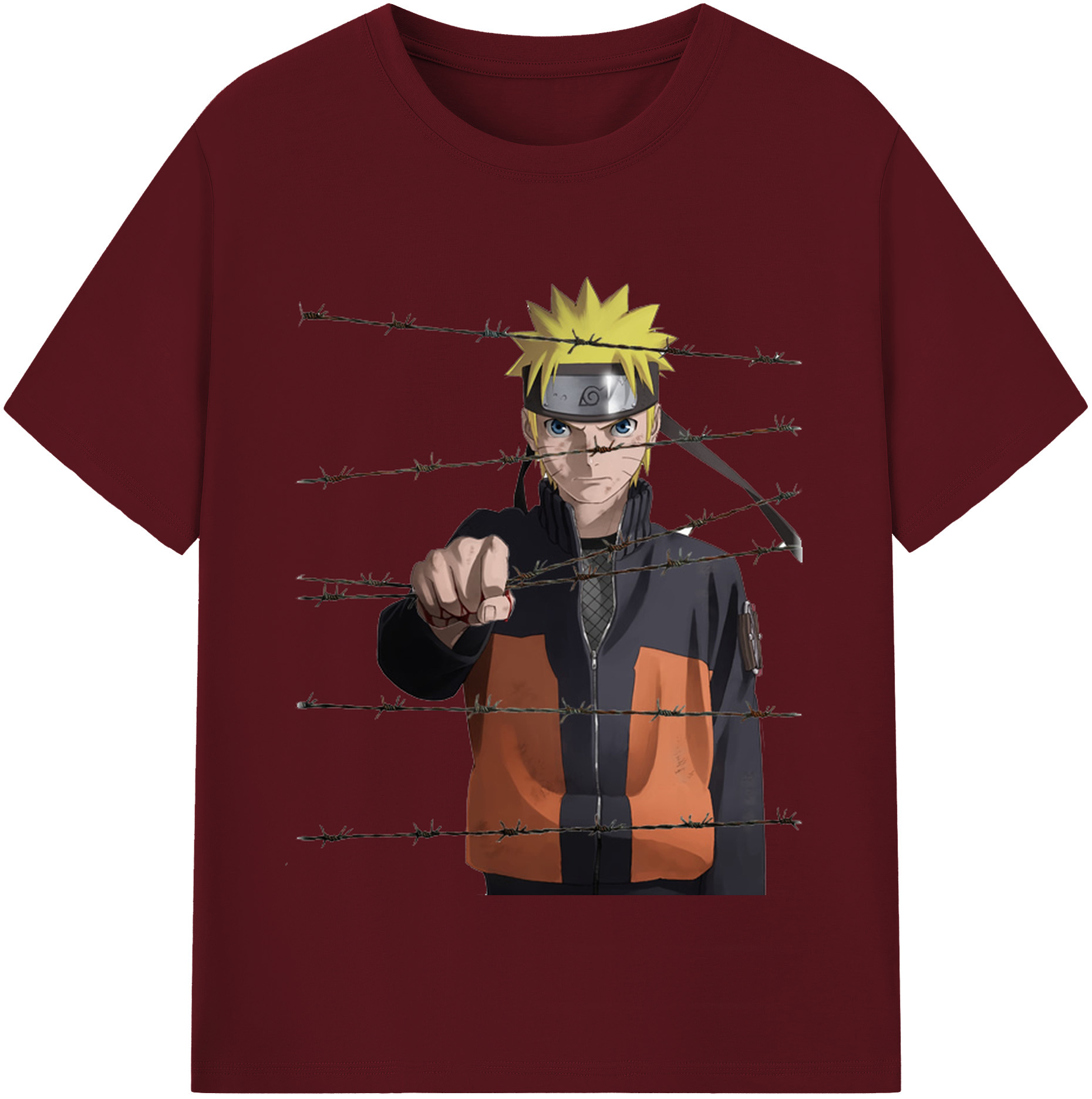 （画像用） NARUTO -ナルト- うずまき ナルト Uzumaki Naruto 綿100％半袖Tシャツ（フロントプリント）